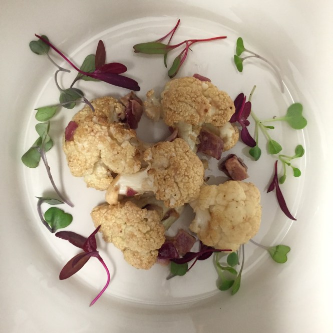 mustard-roasted cauliflower