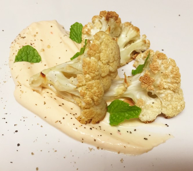 roasted garlic harissa yogurt dip